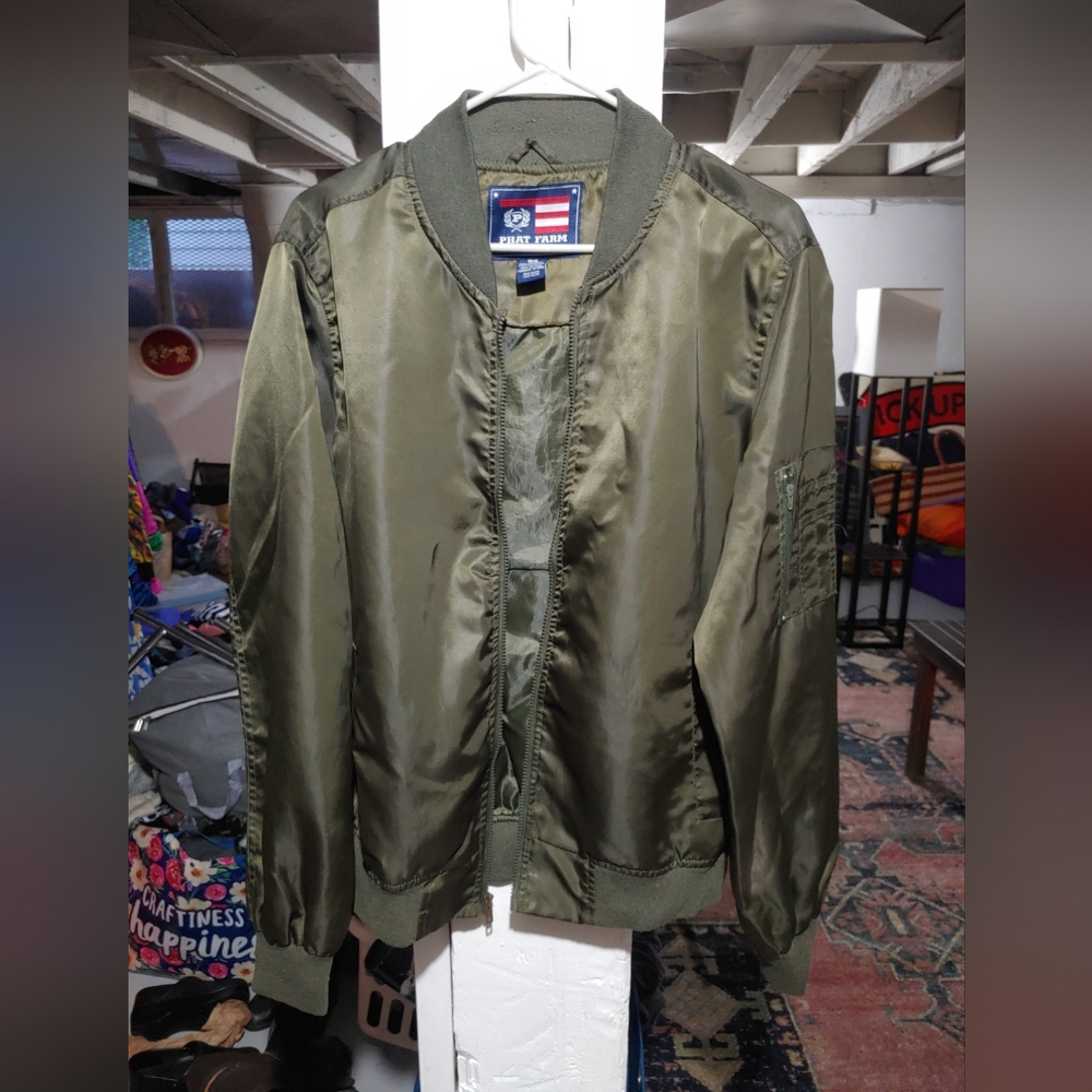 Phat Farm Green Bomber Jacket
